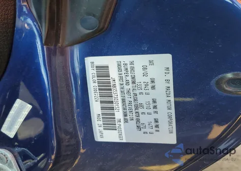 2003 Mazda Mx-5 Miata Base z USA, uszkodzony, nr VIN JM1NB353730301521